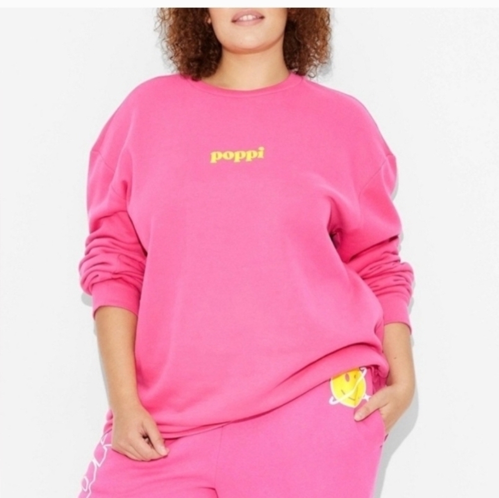Adult Poppi Forever Icon Graphic Sweatshirt Pink